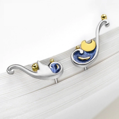 Van Gogh Starry Night inspired Earring
