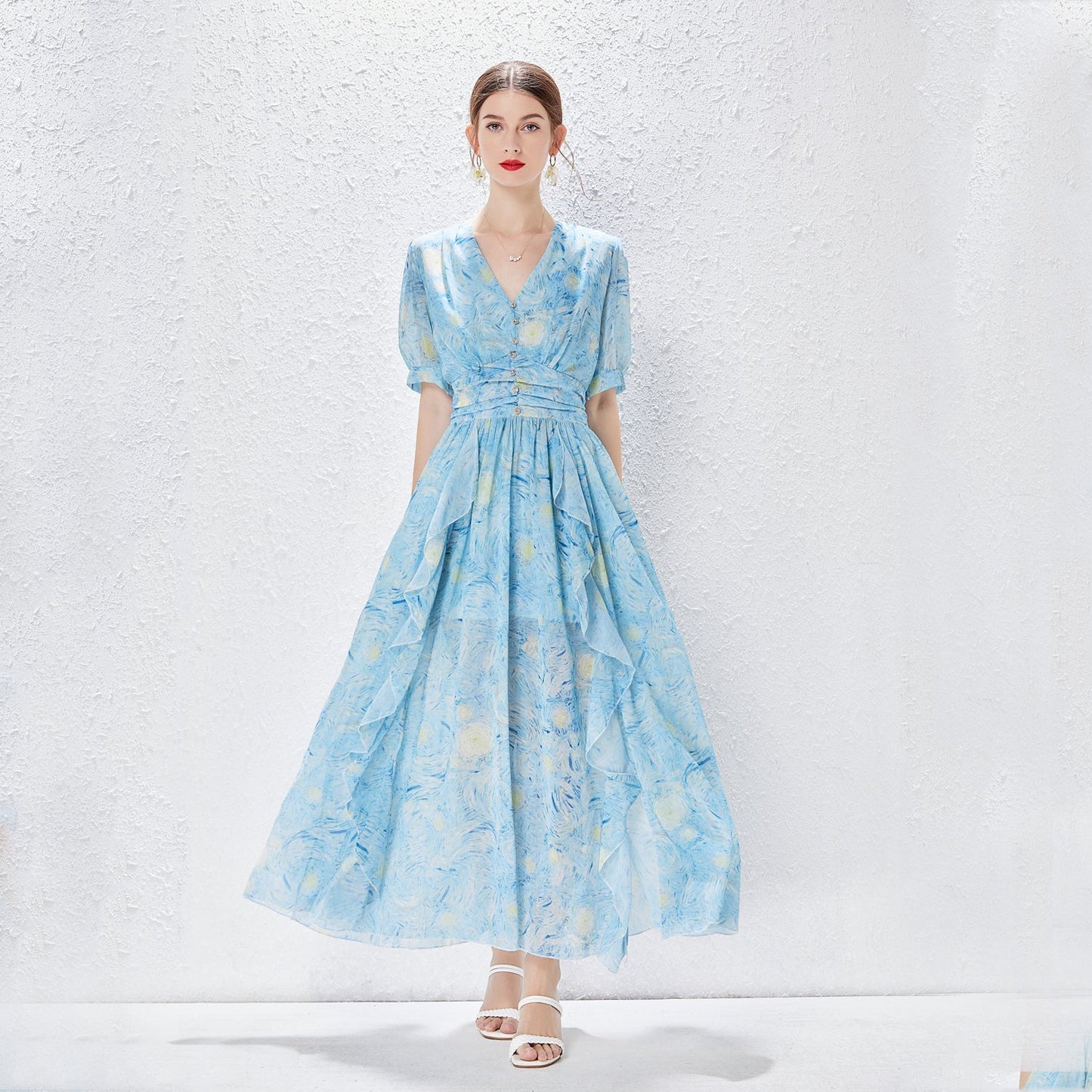 Starry Night Sleeveless Dreamy Long Dress