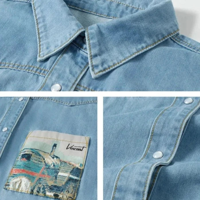 Vincent Van Gogh Inspired Denim Jacket