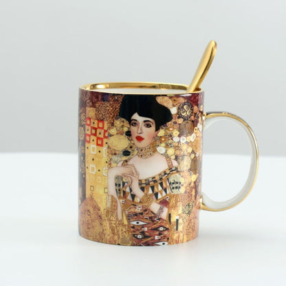 Gustave Klimt Coffee Cup With Spoon
