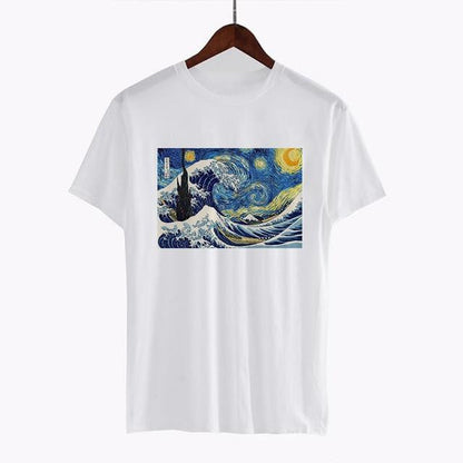 The starry wave off kanagawa T-shirt